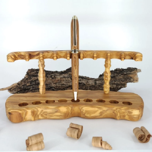 Porte-stylo en bois d'olivier